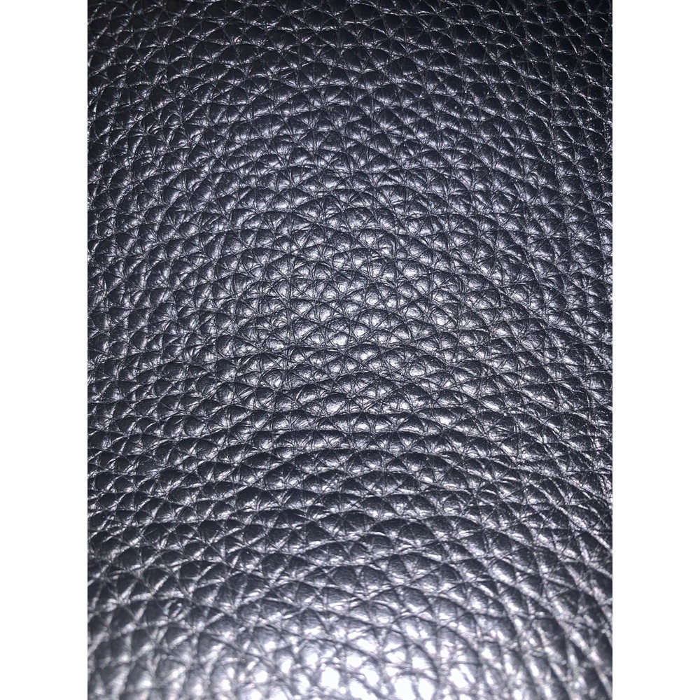 Dooney & Bourke Black Pebbled Leather Shoulder Bag Tan Trim Gold Logo Plaque - Picture 6 of 12